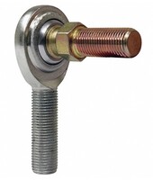 3/8-24 PLATED STEEL ROD END, SPHERICAL, MALE (HEIM) W/STUD